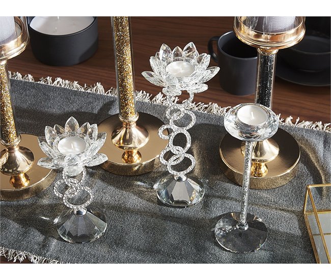 Beliani Candelabro KOFI Cinza