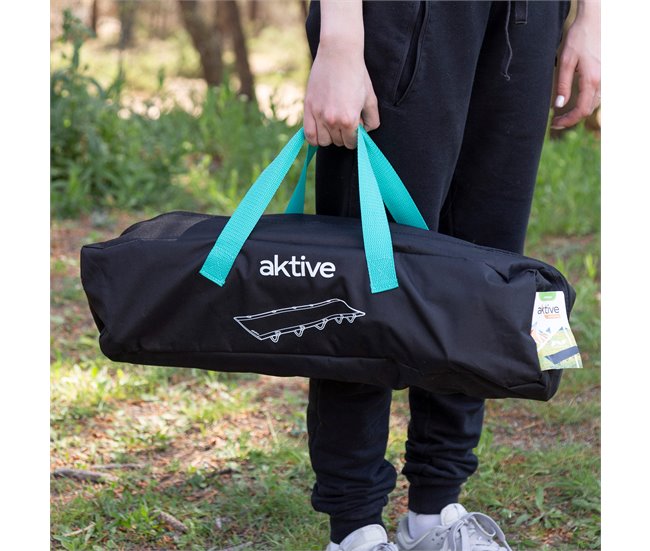 Aktive Cama de acampamento dobrável com bolsa de transporte Azul
