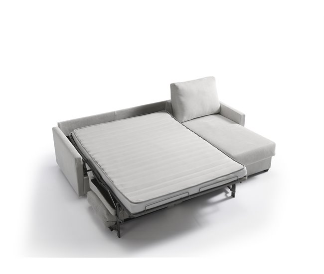 Chaise longue com cama AVA reversível 3 lugares cinza Cinza