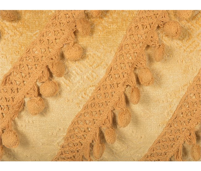 Beliani Almofada decorativa AYROOR Mostarda