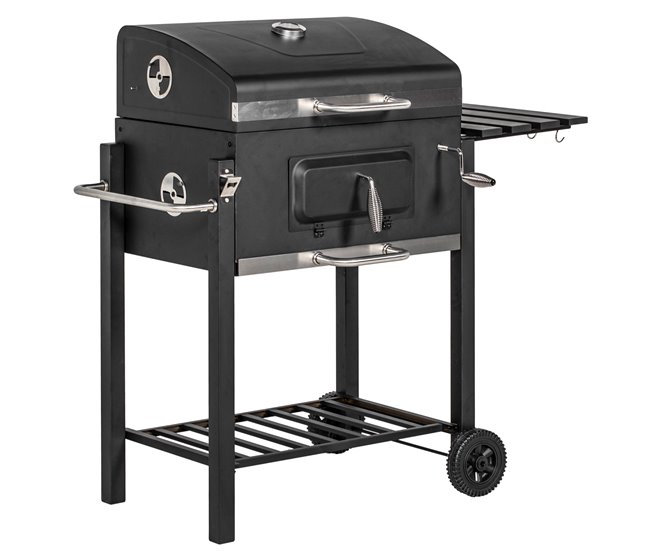 Barbecue a Carvão Aço inoxidável e metal Outsunny Cinza