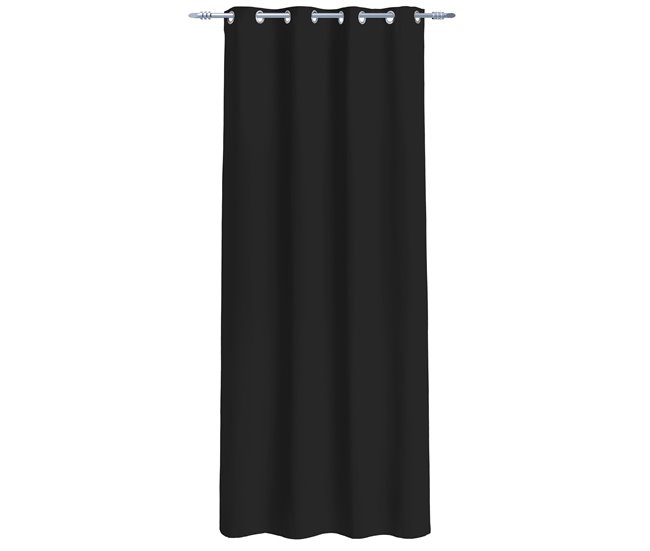 Cortina de poliéster BLACKOUT NIGHT 135x260cm Preto