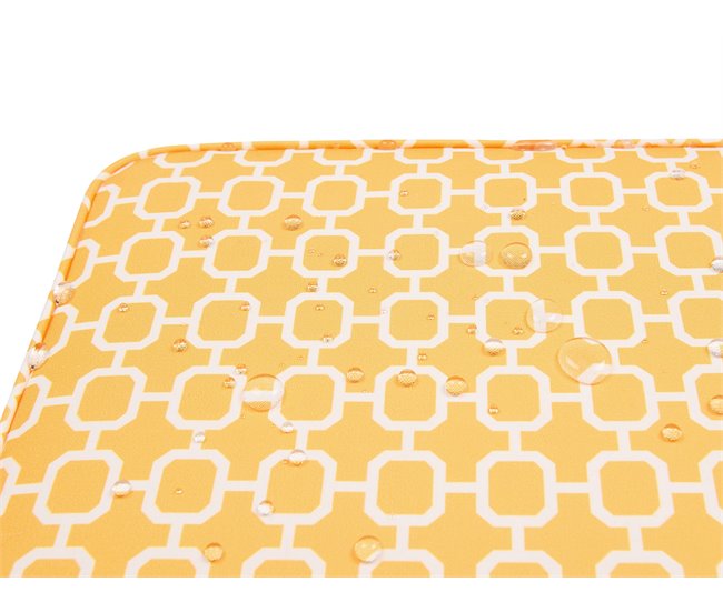 Beliani Almofada de assento para exterior FIJI Amarelo