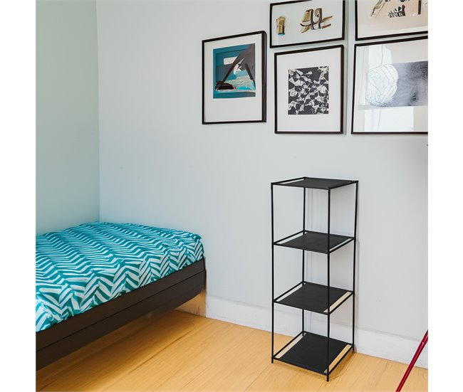Well Home Estante com 3 compartimentos Preto