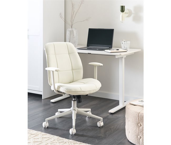 Beliani Cadeira de escritório CARLTON Bege