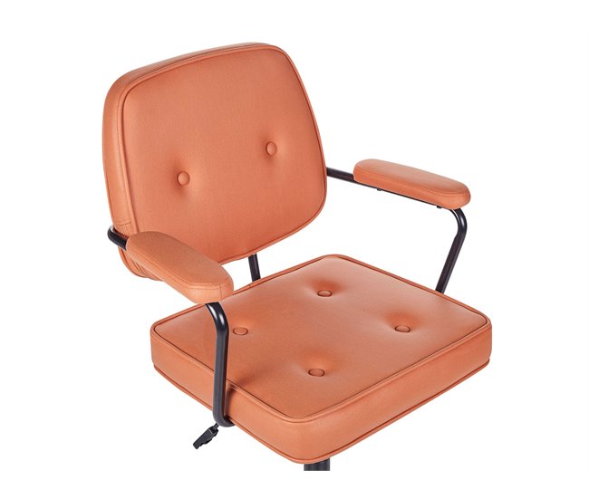 Beliani Silla de oficina PAWNEE Laranja