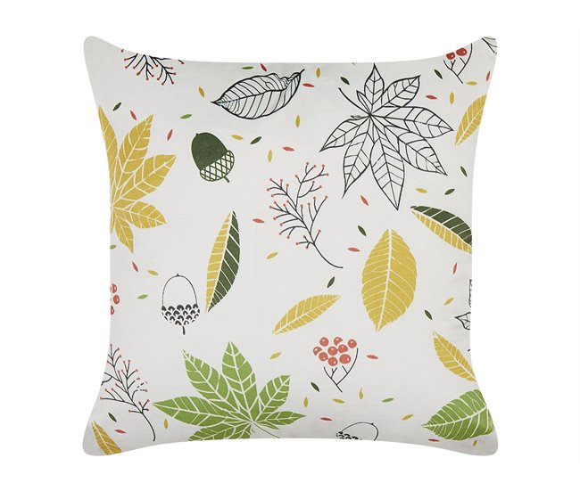 Beliani Almofada decorativa MULLEIN Branco/ Bege