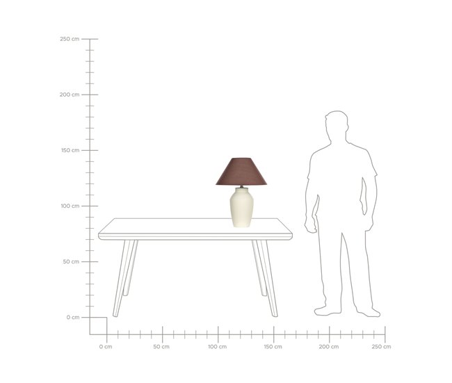Beliani Candeeiro de mesa RODEIRO Bege