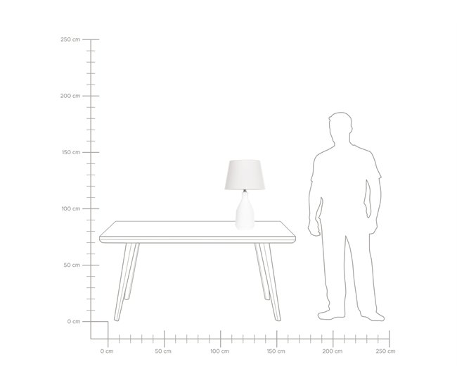 Beliani Candeeiro de mesa LAMBRE Branco