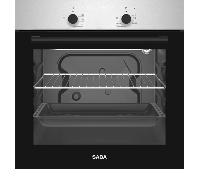Conjunto forno e placa vitrocerâmica SABA SB-BIVOB-2023  Preto/ Inox