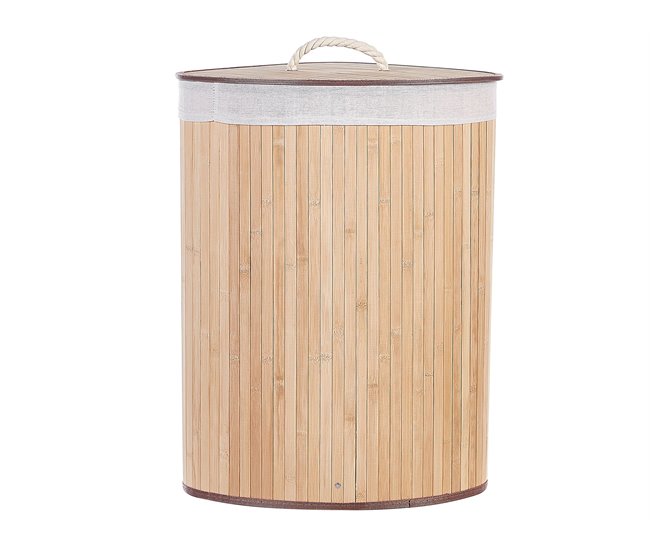 Beliani Cesto de roupa MATARA Castanho