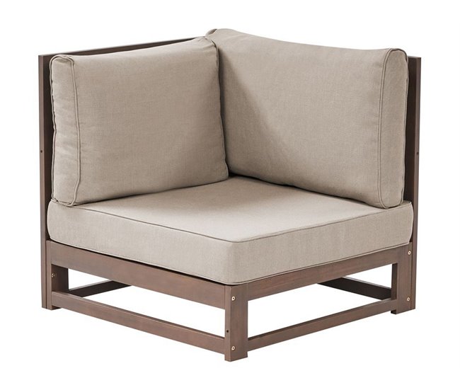 Beliani Conjunto lounge Madeira de acácia com certificado FSC® TIMOR Madeira