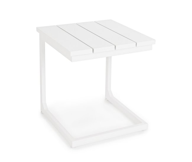 Mesa de centro de jardim de design branco Share 43x42 Branco/cinza
