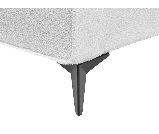Beliani Cama com estrado Bouclé VALOGNES 172x220 Branco