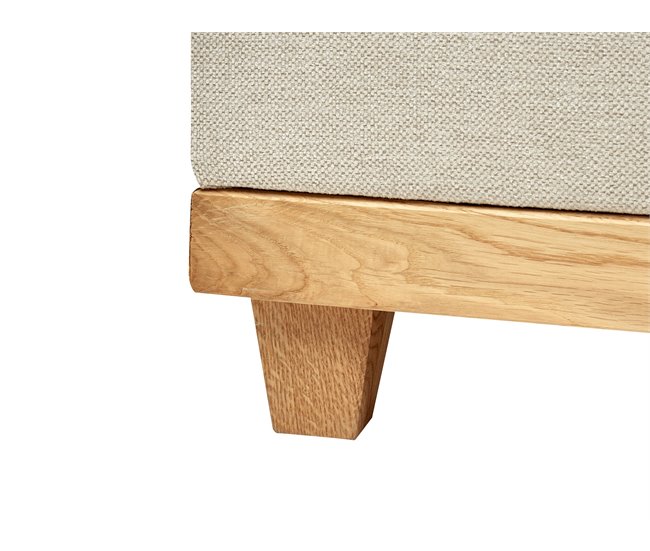 Beliani Cama continental con almacenaje Poliéster DYNASTY 200x217 Bege