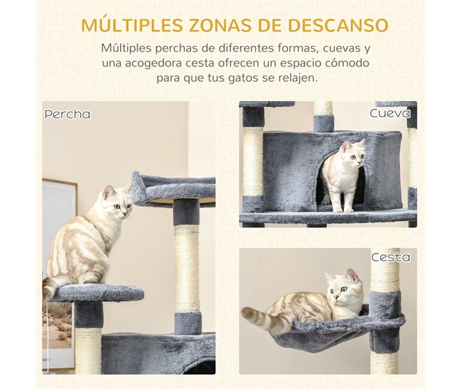 Árvore Arranhador para Gatos Cinza
