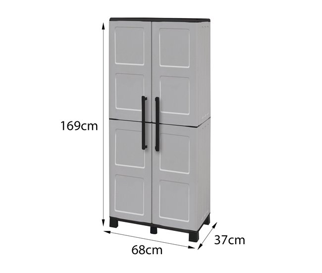 Armário exterior em PVC Cinza