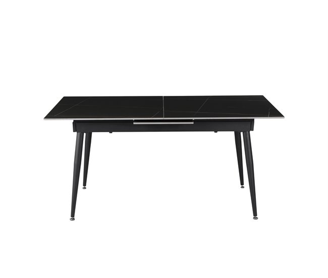 Mesa de jantar extensível JILL cerámica preto Preto