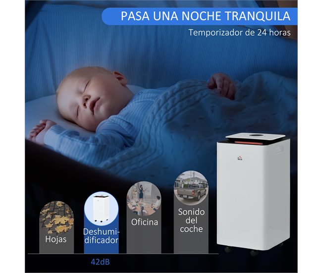 Desumidificador de Ar HOMCOM 821-029V91WT Branco