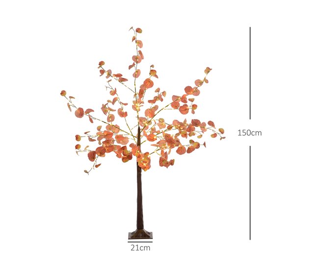 Árvore com Iluminação PP HOMCOM, casa - decoração Laranja
