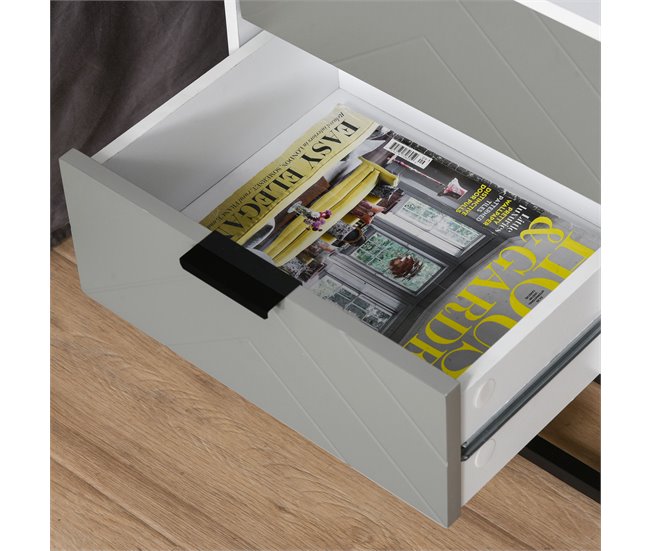 Armário de cabeceira Placa de partícula, Placa de MDF, Aço HOMCOM 39 Multicor