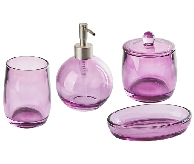 Beliani Conjunto de accesorios de baño ROANA Lavanda