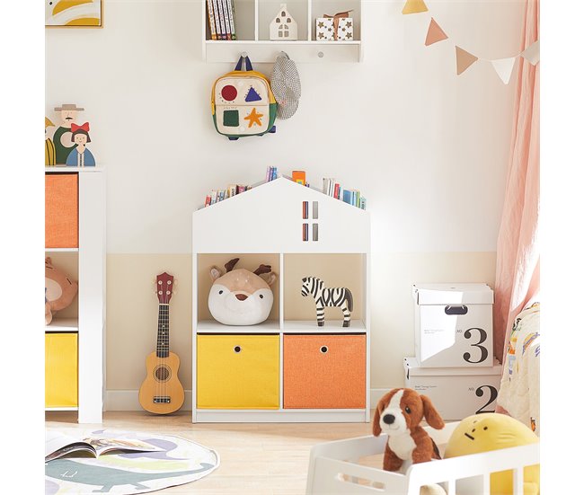 Estante para livros e brinquedos para crianças KMB49-W SoBuy Branco