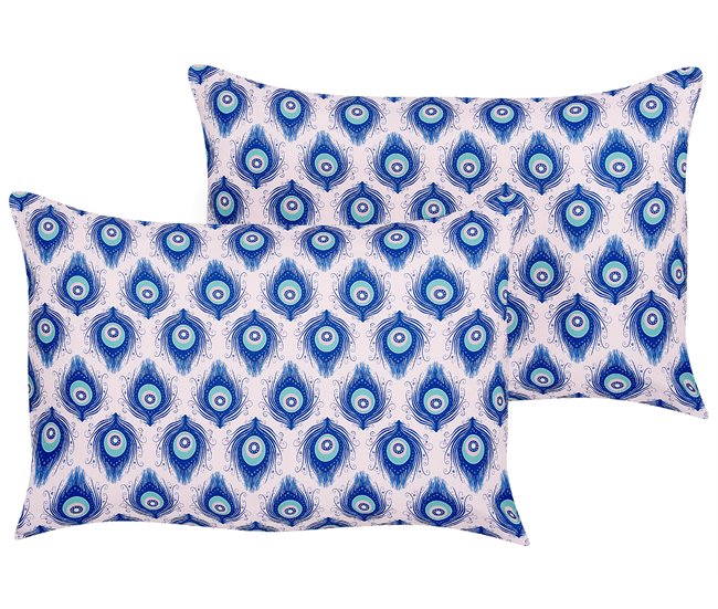 Beliani Almofada de jardim CERIANA 40x60 Azul