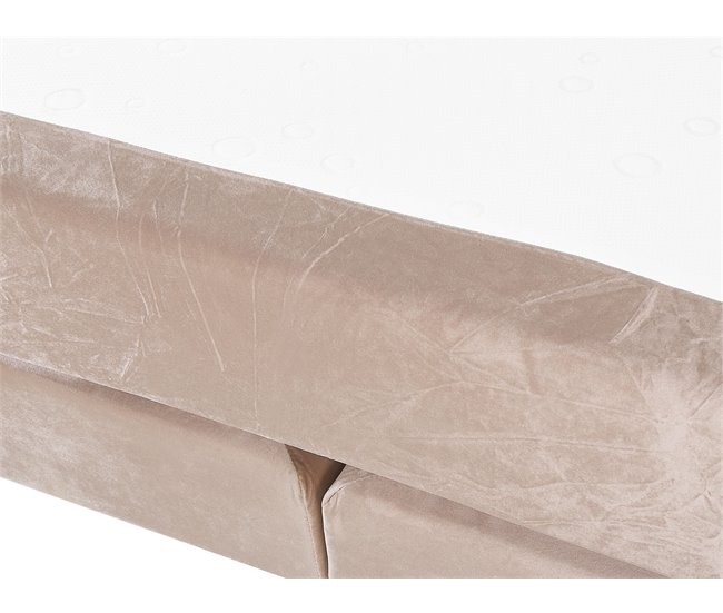 Beliani Cama continental Terciopelo MARQUISE 171x213 Cinza