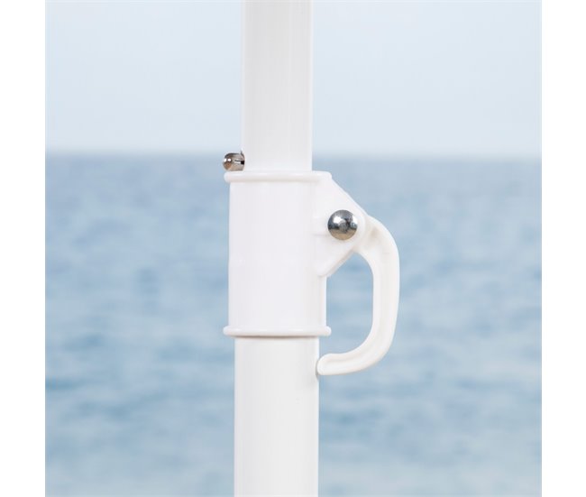 Aktive Guarda-sol de praia 8 varetas inclinável Vermelho