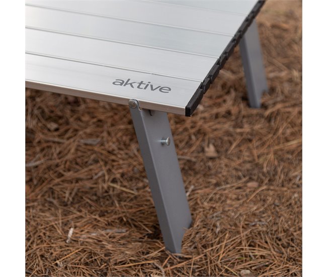 Aktive Pequena mesa de campismo dobrável em alumínio ultra-leve Cinza