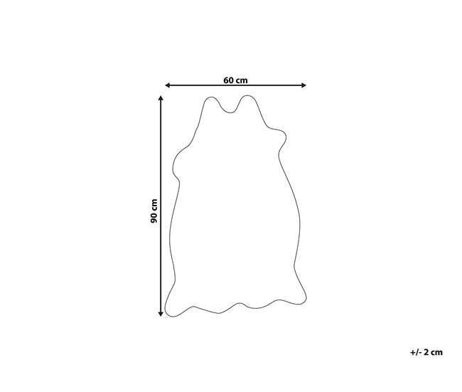 Beliani Decoração em pele de ovelha NAMBUNG 60x90 Branco/ Preto