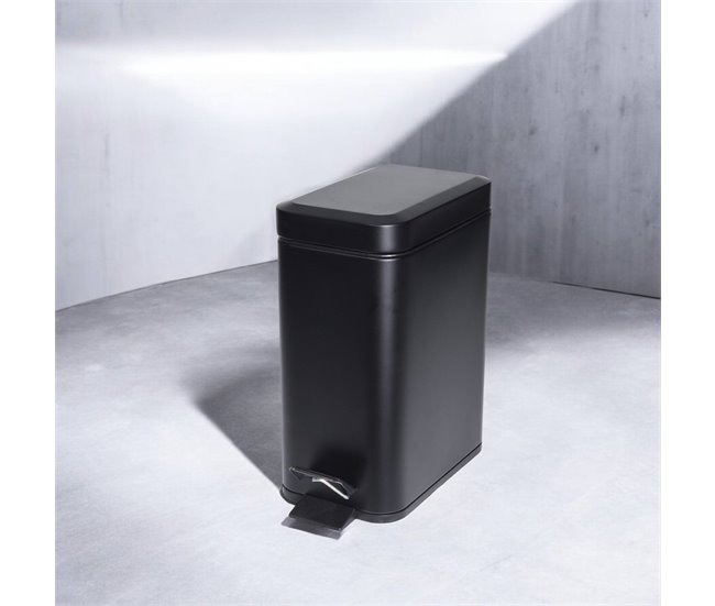 Bem, lata de lixo com pedal doméstico Preto