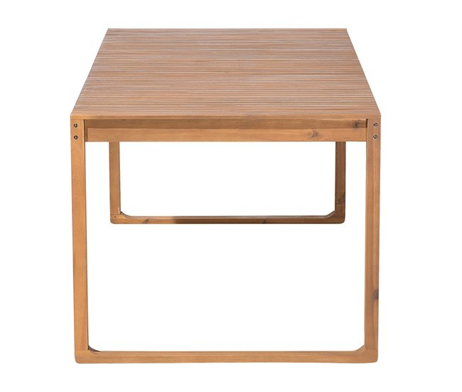 Beliani Mesa de refeição SASSARI 90x180 Madeira Clara