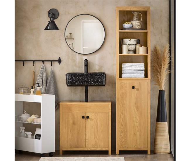 Armário alto de casa de banho Armário alto BZR95 SoBuy PT 35 Branco