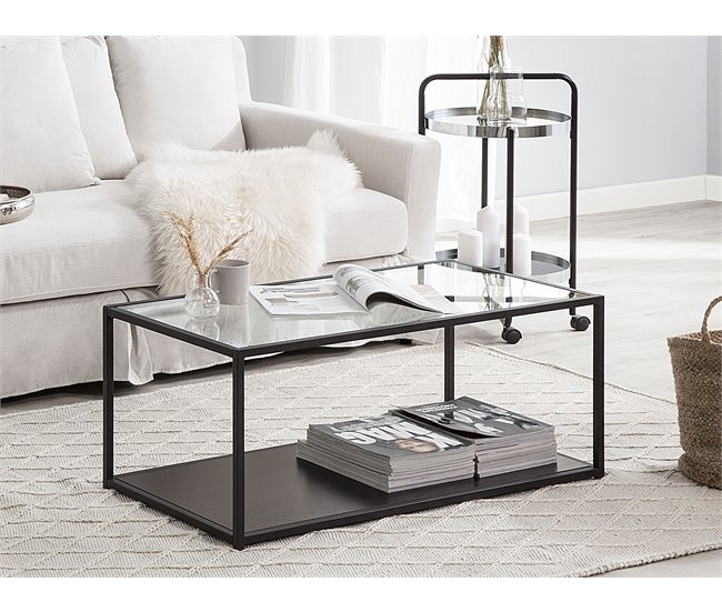 Beliani Mesa de jantar MARAMO 50x100 Preto