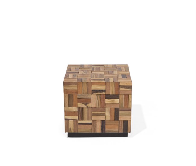 Beliani Mesa de centro GAMETI 45x45 Castanho