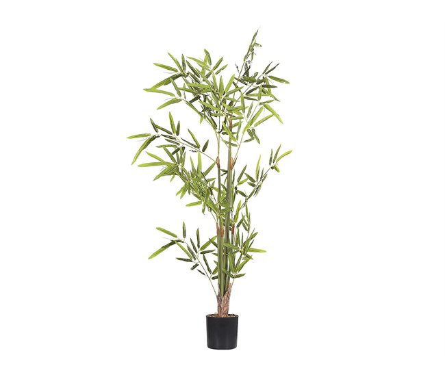 Beliani Planta artificial BAMBUSA VULGARIS Verde