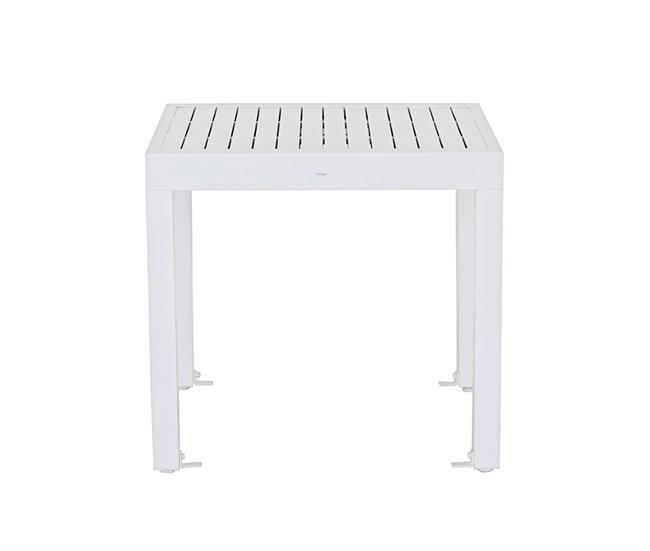 Mesa extensível de alumínio para jardim Lipari 82x82 Branco