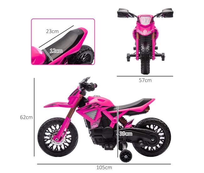 Mota Elétrica para Crianças Plástico e Metal AIYAPLAY Rosa