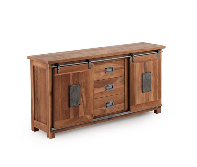 Aparador em madeira maciça de acácia reciclada Madeira