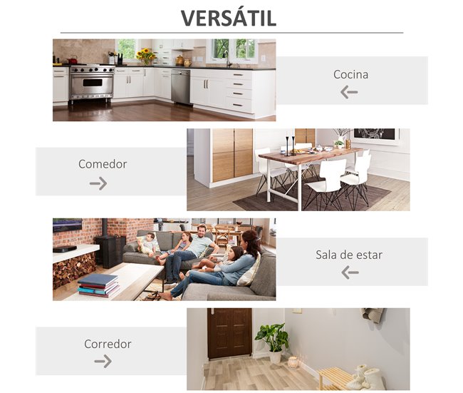 Aparador de Cozinha Metal, Melamina de Madeira e Cristal HOMCOM 80 Branco