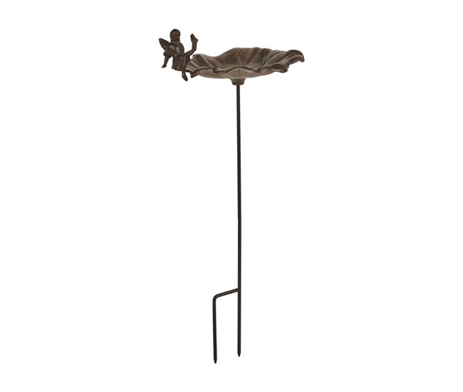 Beliani Fuente de bano para pájaros MAGPIE Castanho