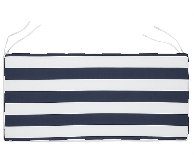 Beliani Almofada de assento para exterior VIVARA 112x54 Azul Marino
