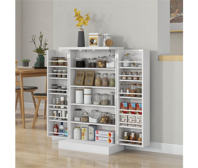 Armário de Cozinha MDF HOMCOM, casa - cozinha Branco