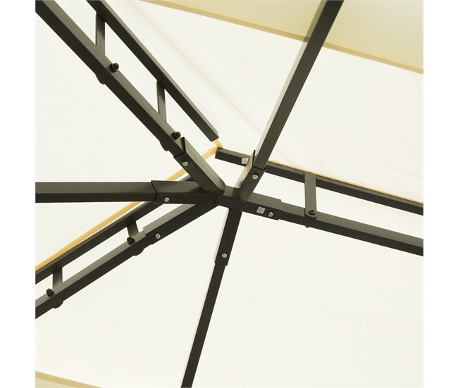 Pérgola de Jardim Alumínio e Poliéster Outsunny 390x290 Bege