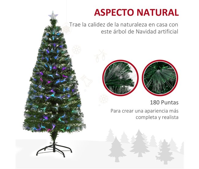 Árvore de Natal Artificial Metal e PVC HOMCOM, casa - natal Verde