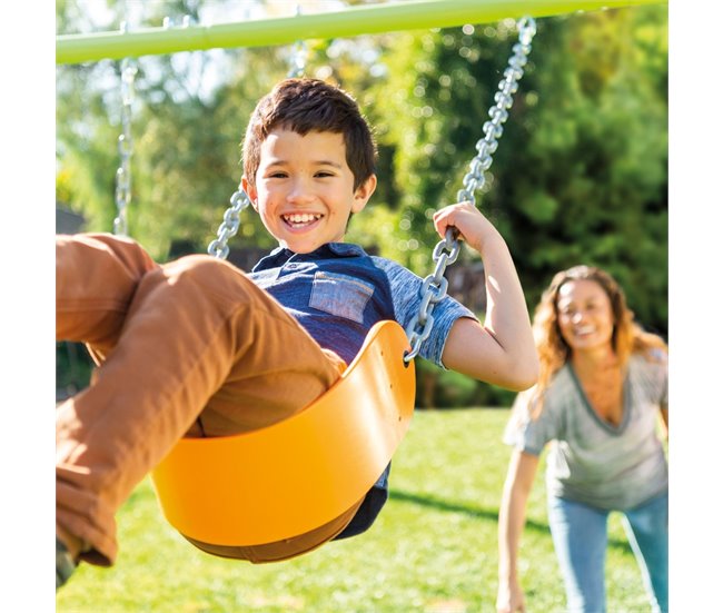 Balanço de jardim infantil com gangorra INTEX Verde