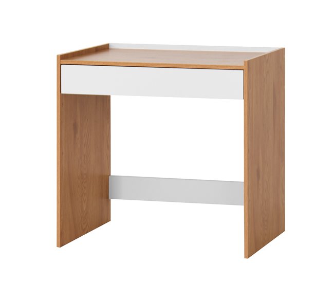 Secretária KERO em carvalho e branco Madeira