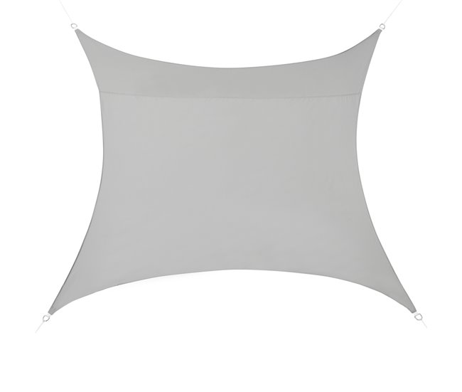 [en.casa] Toldo vela de Sombra Repelente al agua cuadrado 400x0 Cinza Claro